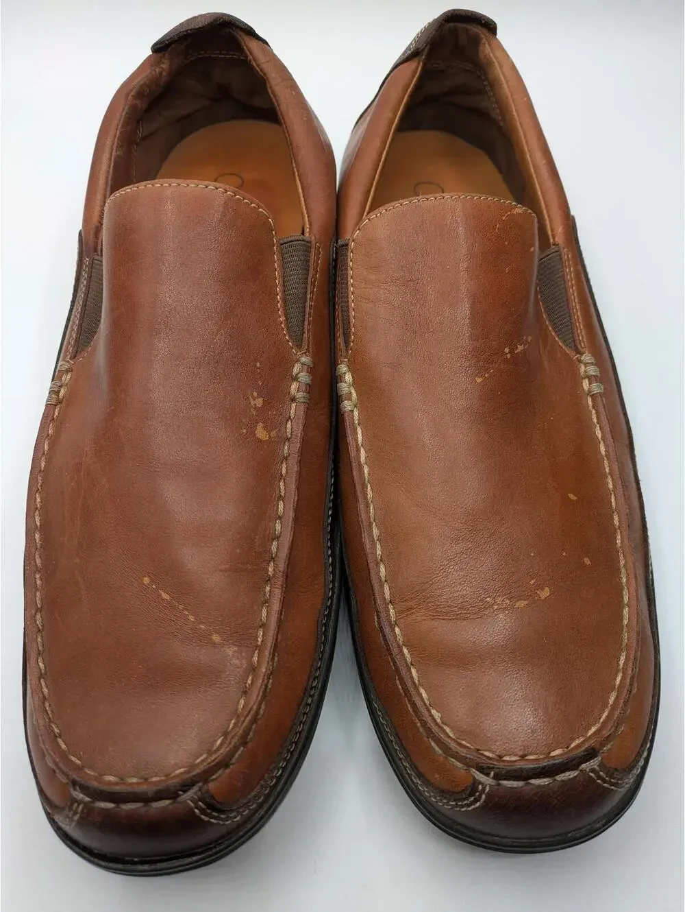 Cole Haan Brown Leather Slip-On Shoes Loafers Mens Size 10